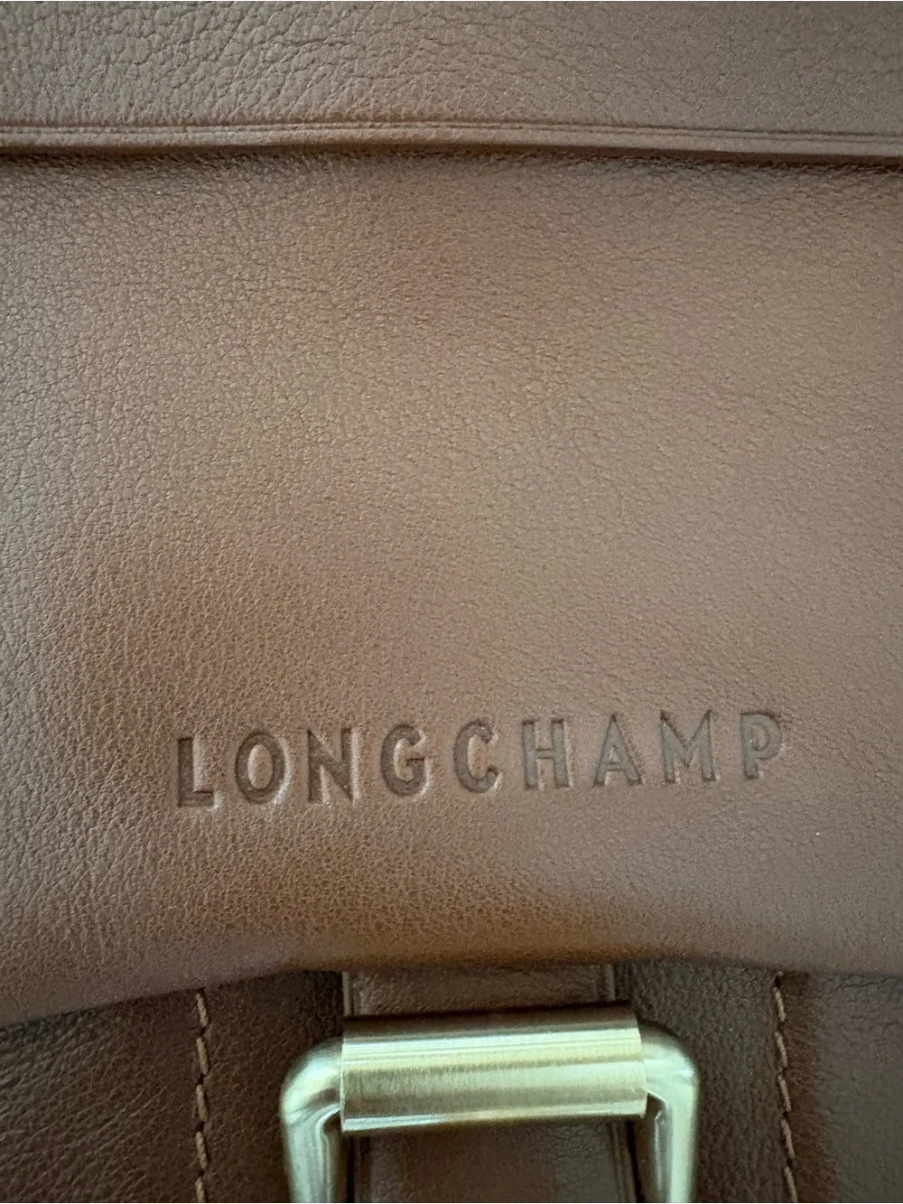 EUC Longchamp Brown Leather Satchel with Top Handles